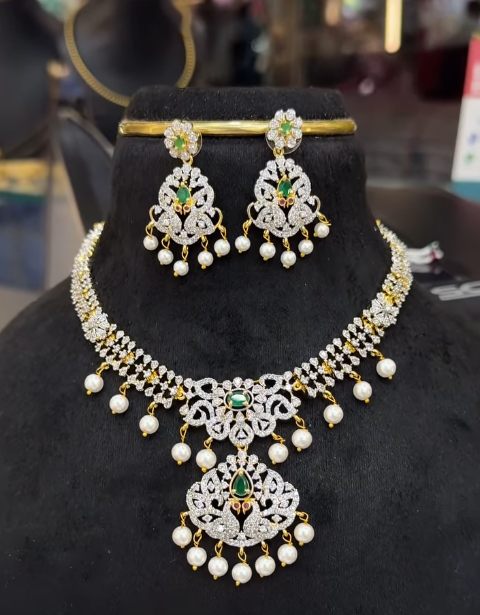 Cz necklace set