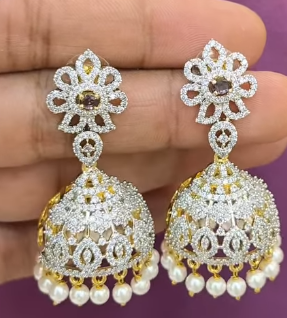 Diamond look Jhumkas