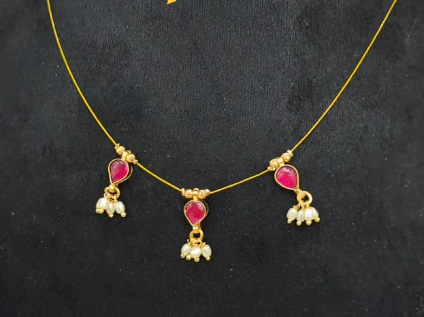 Invisible chain with jadau drops
