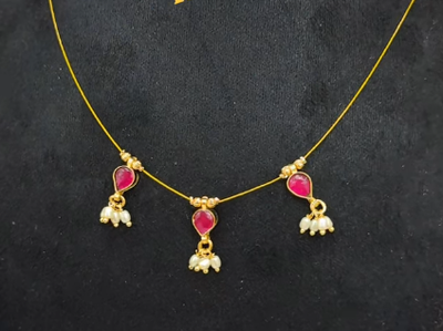 Invisible chain with jadau drops