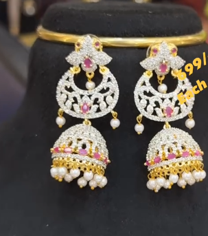 Diamond replica earrings