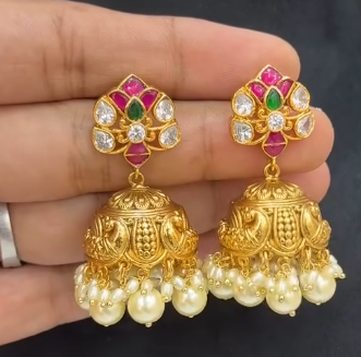 Jadau with Nakshi Jhumkas