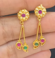Earrings with mango hangs
