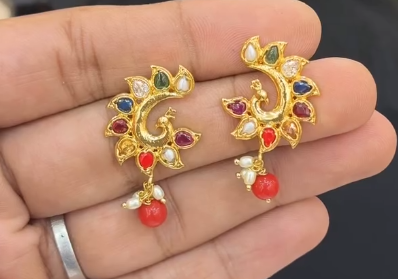 Peacock earrings
