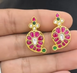 Jadau mango earrings