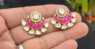 Jadau kundan studs
