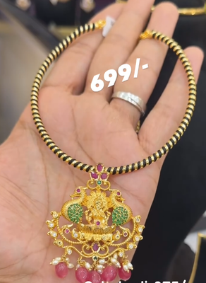 Hasli with Lakshmi Devi locket