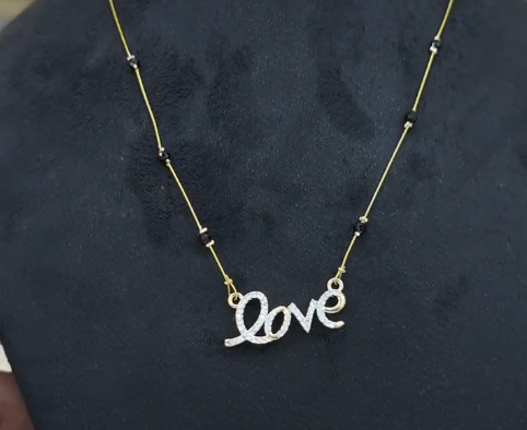 Invisible chain with love locket