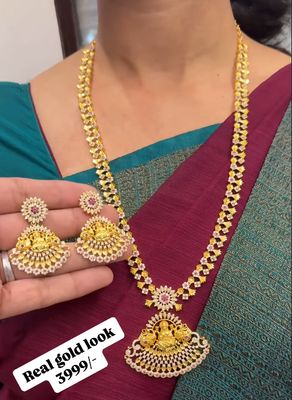 *gold look long haaram