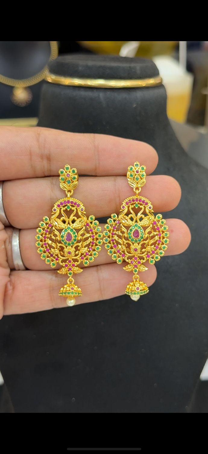1 gram real gold Look ear chand bali