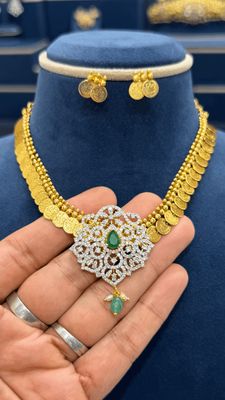 Kasu Necklace with CZ Locket