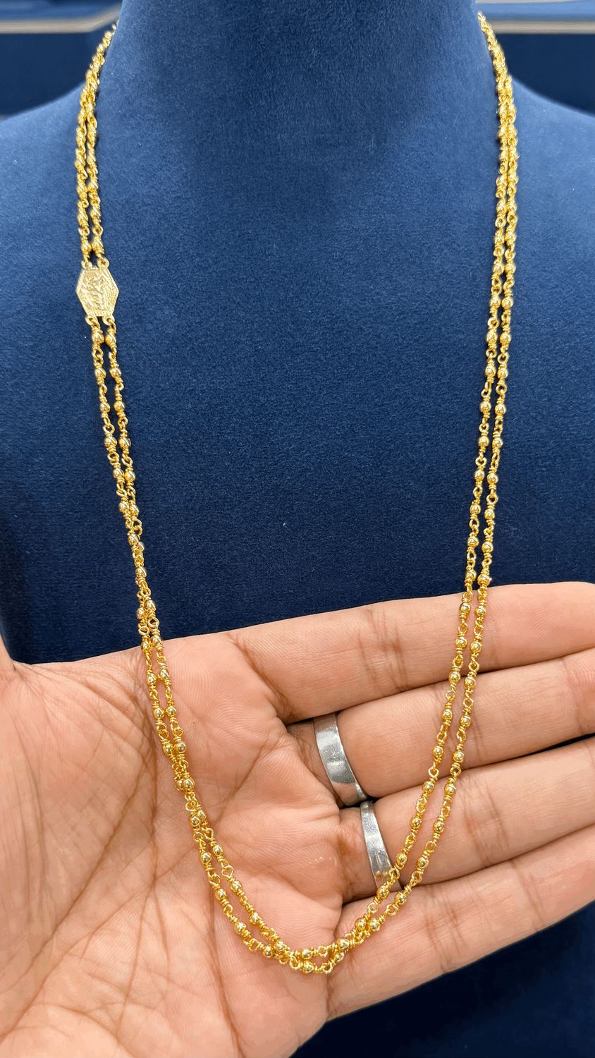 2 Lines Side Locket Chain