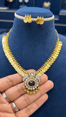 Kasu Necklace with CZ Locket