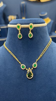 Simple Daily Wear Chain with Earings