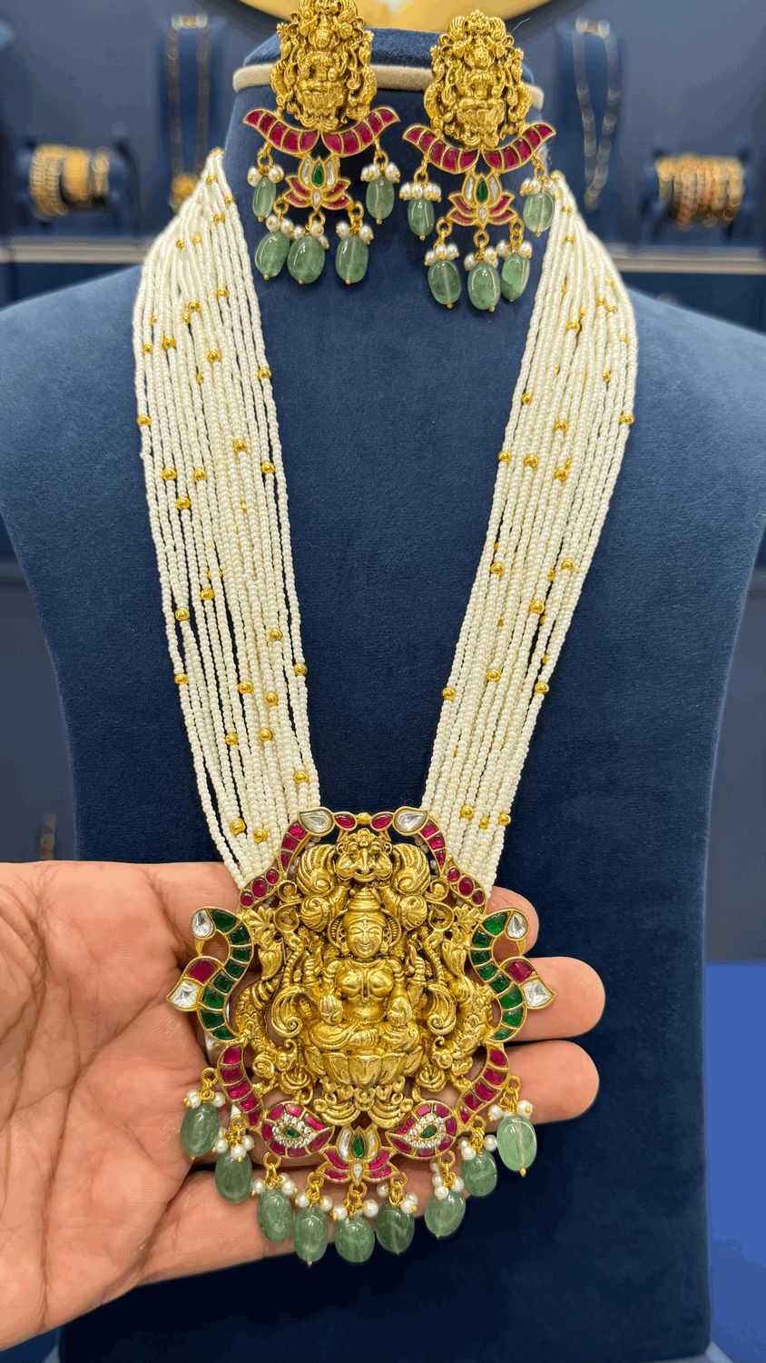 Premium Jadau Beads Haaram Premium Jadau Beads Haaram