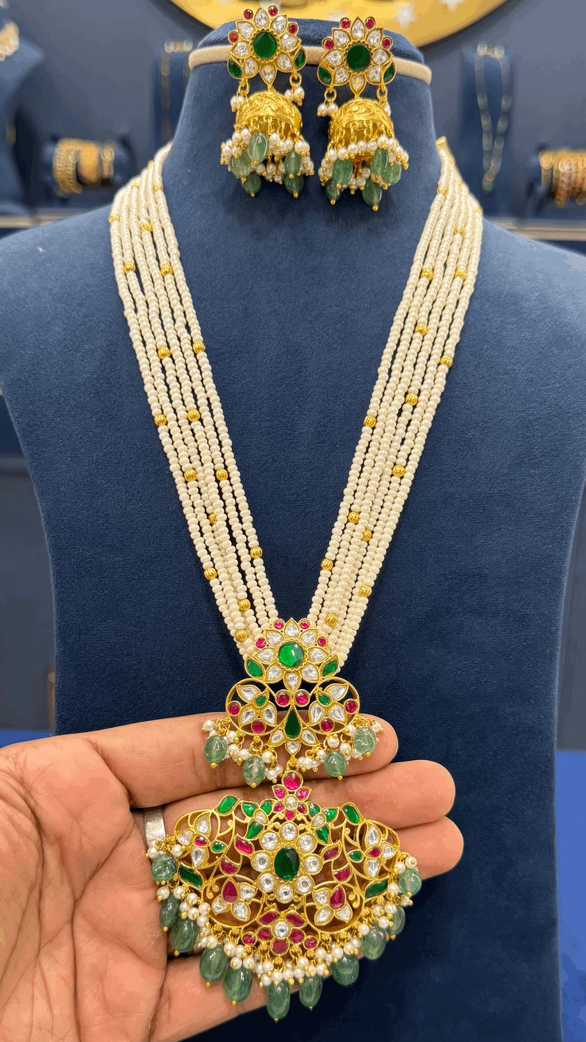 Premium Jadau Beads Haaram Premium Jadau Beads Haaram