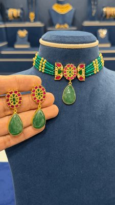 Premium Jadau Beads Choker