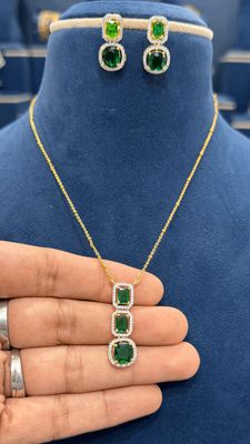 Simple Daily Wear Chain with Earings Simple Daily Wear Chain with Earings