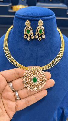 Simple Neckset with CZ Locket