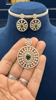 CZ Locket Set
