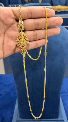 Lakshmi Devi Side Locket Chain