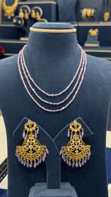 Beads Chain with CZ Drop Earings Beads Chain with CZ Drop Earings