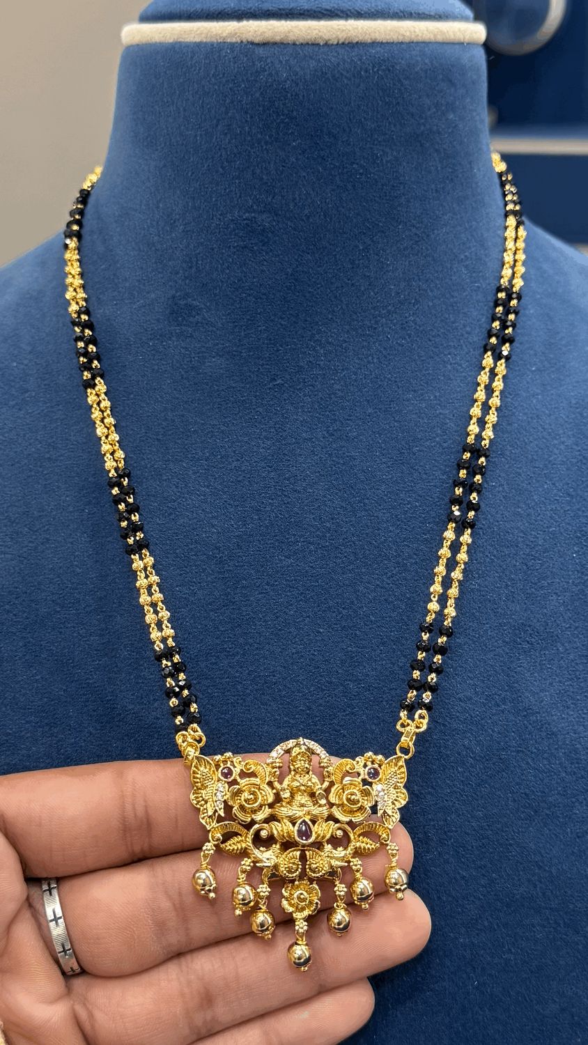 Blackbeads with Lakshmi Devi Locket