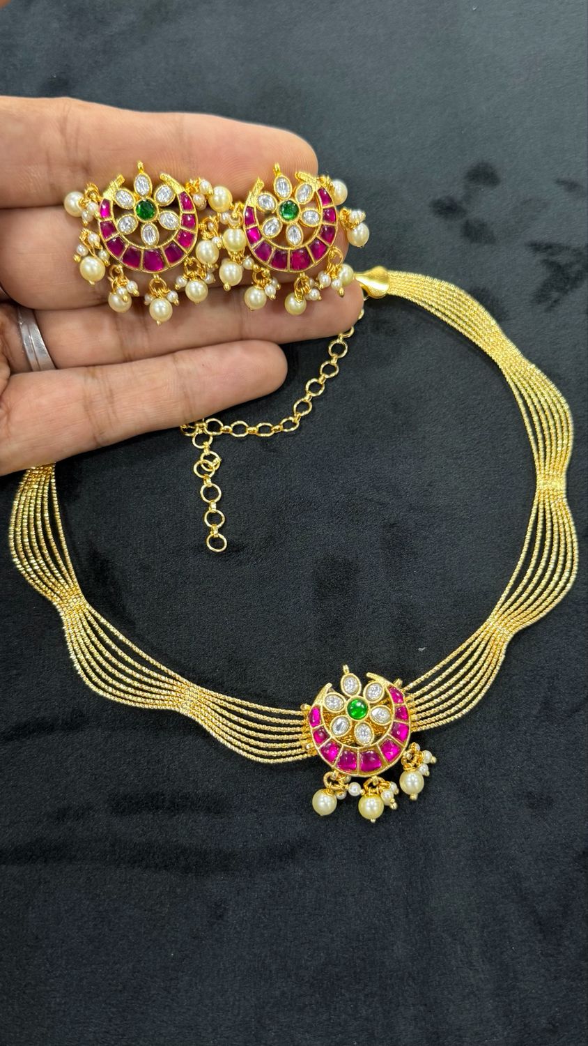 New Hasli With Jadau Set