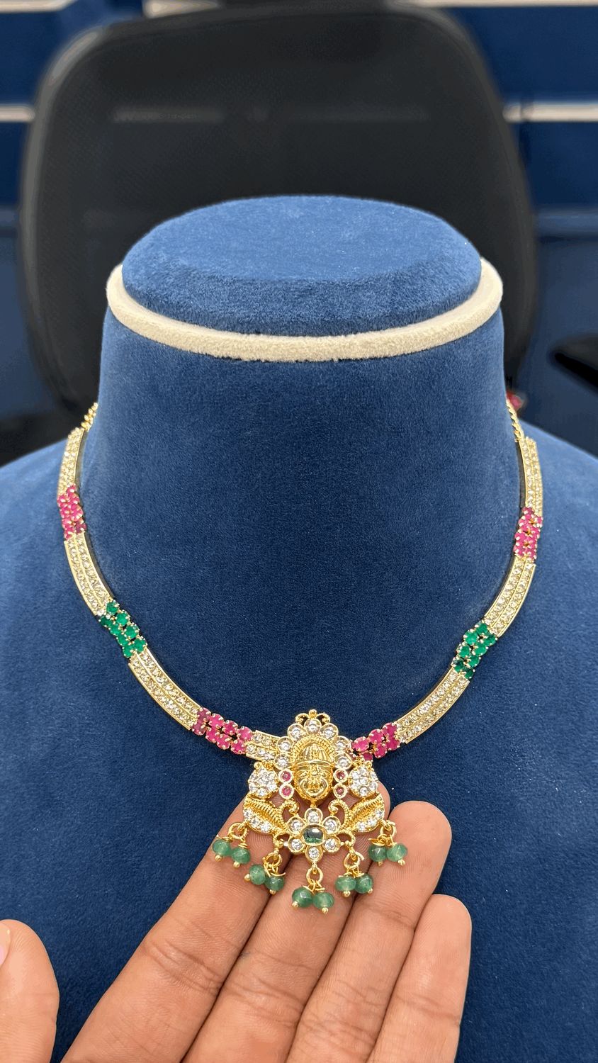 Simple Necklace with venkateswara locket