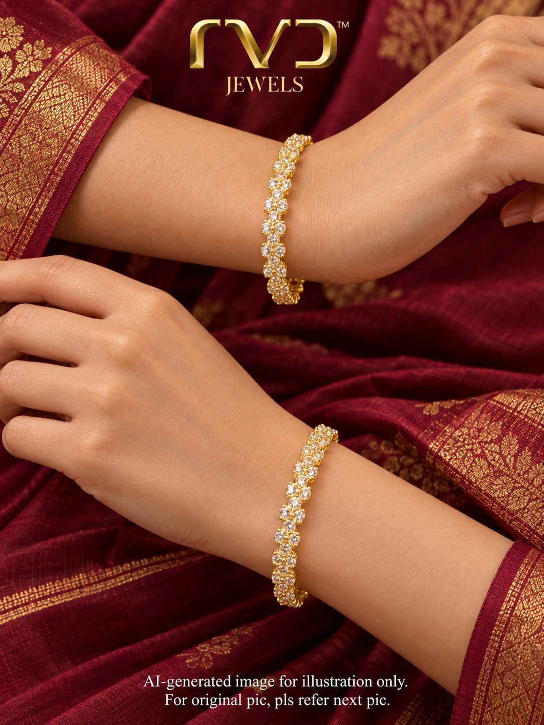 Cz Bangles Diamond Look