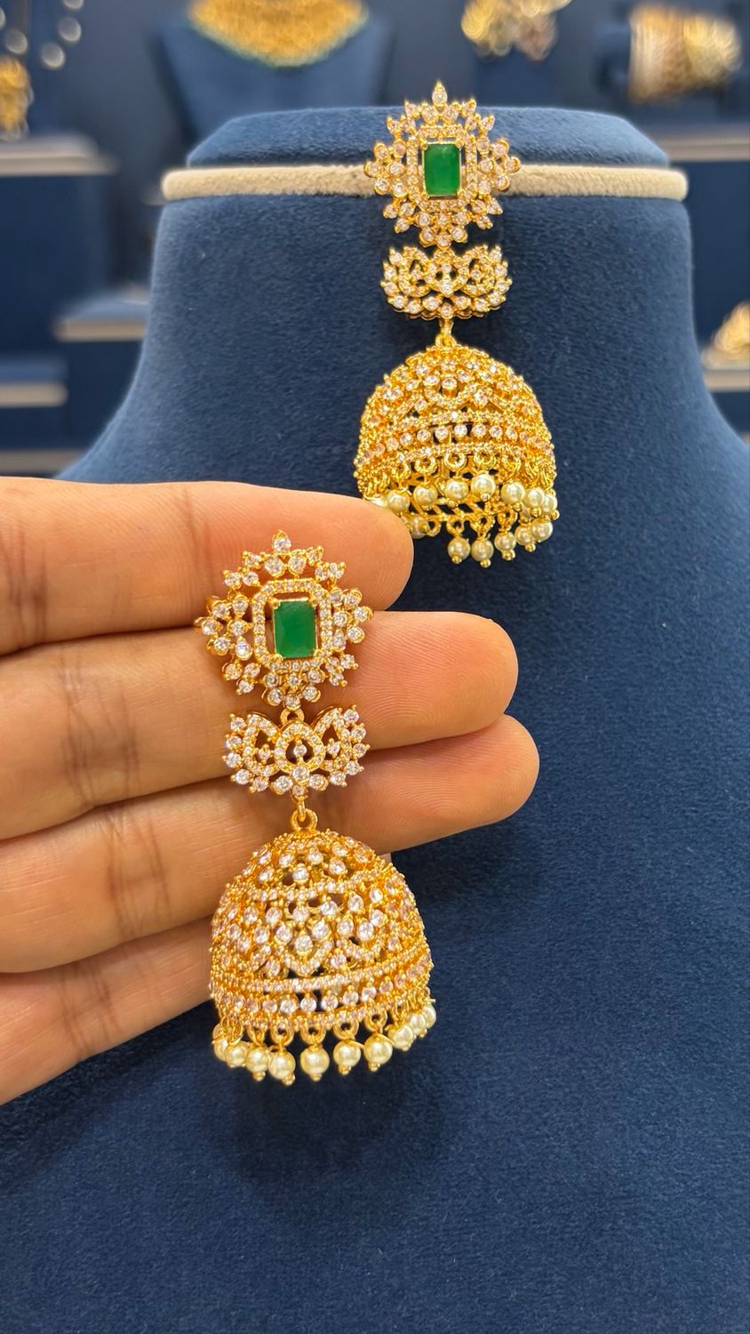 Real Diamond Look Jumkas