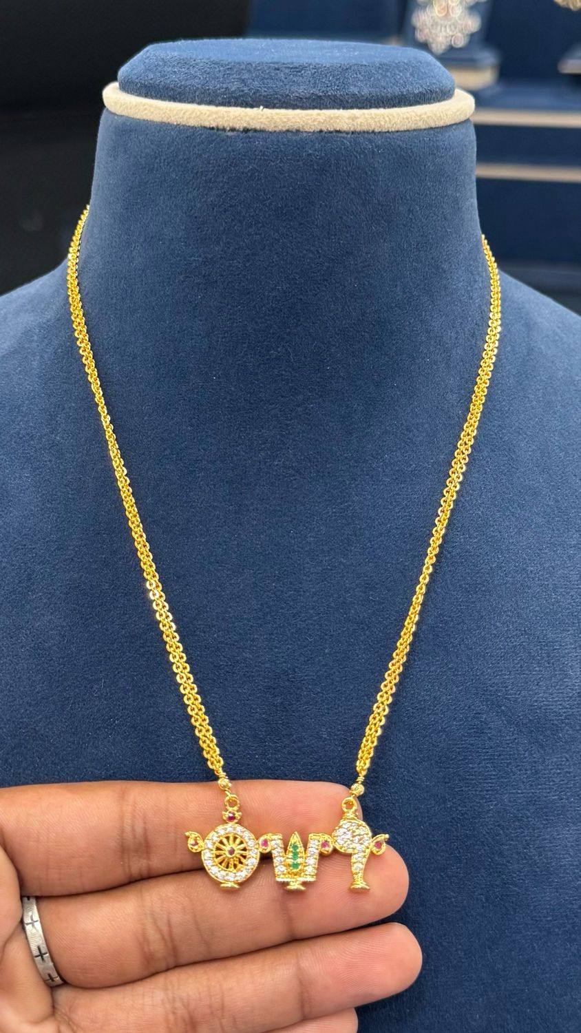 Venkateswara Locket with 2 Lines Chain