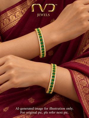 Green Stone Bangles