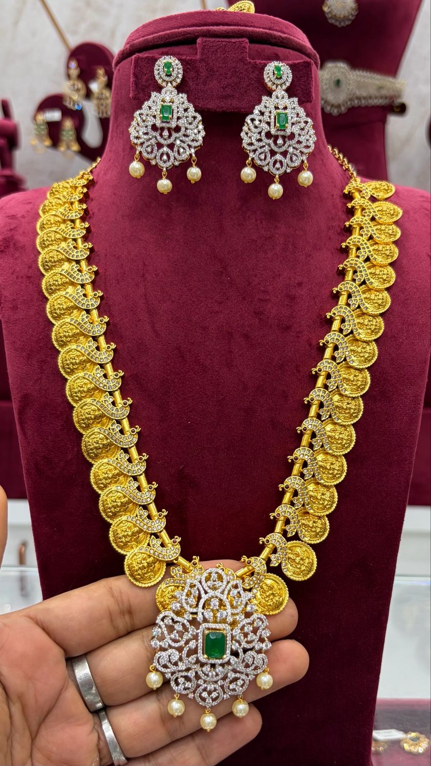 Kasu Haaram with Detachable Gj Locket Set