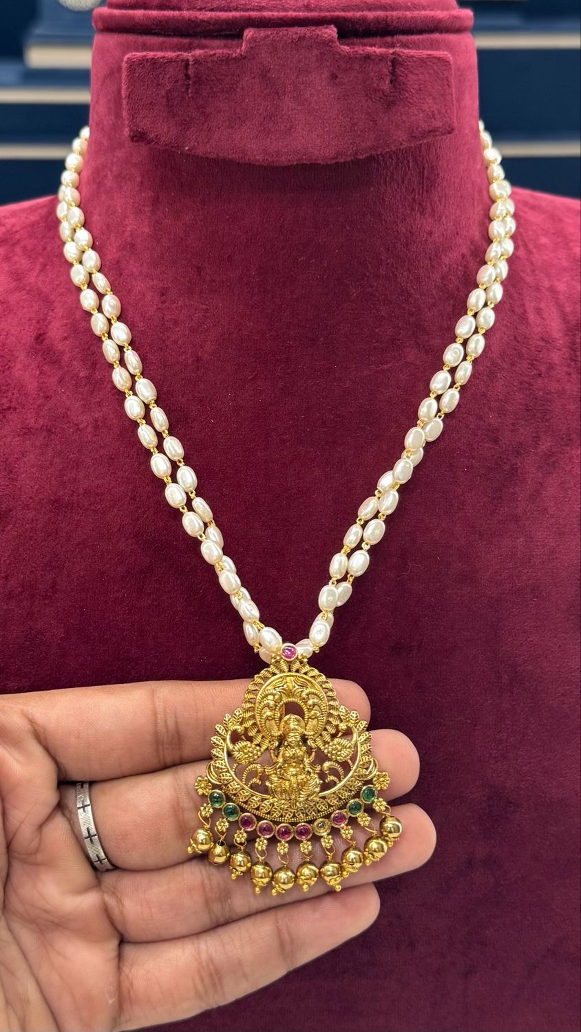 Beads Chain with Nakshi Locket