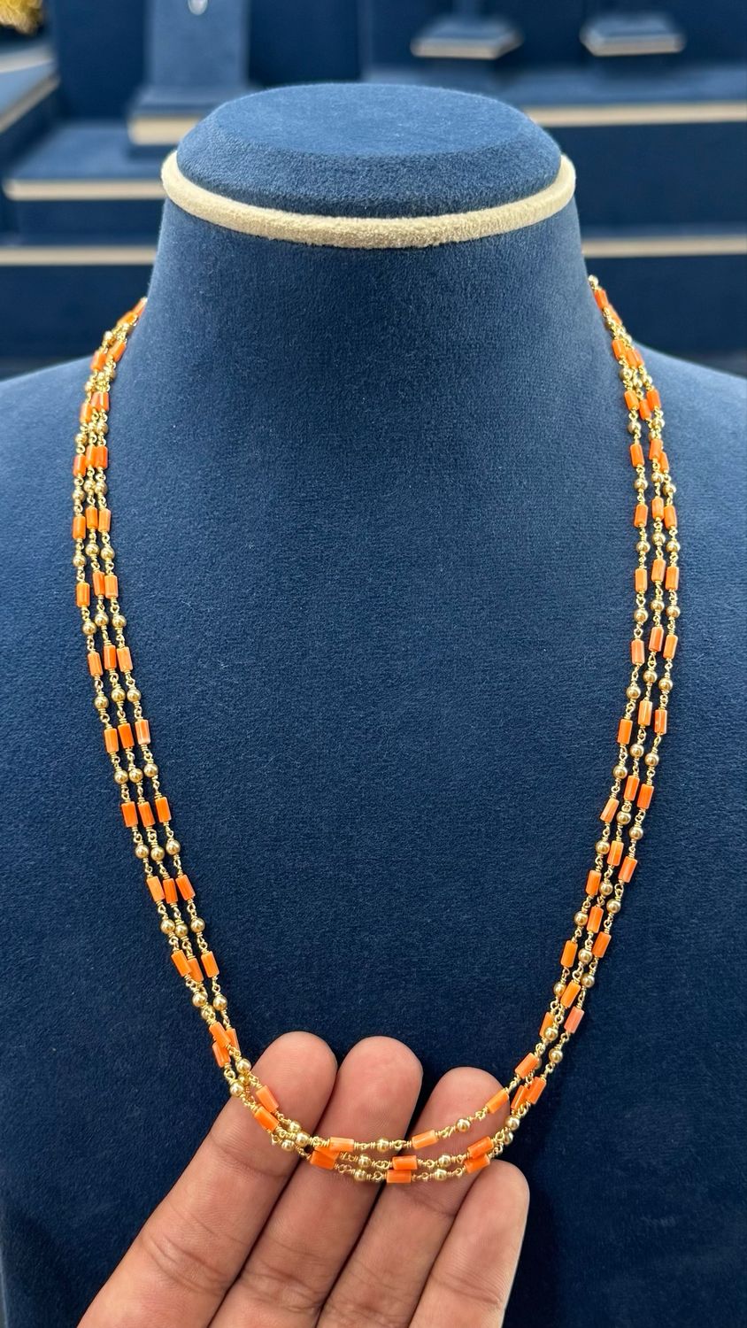 Original Pagadam Chain with Gold Pearls