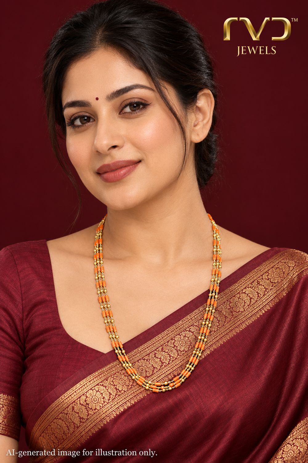 Original Pagadam Chain with Gold Pearls