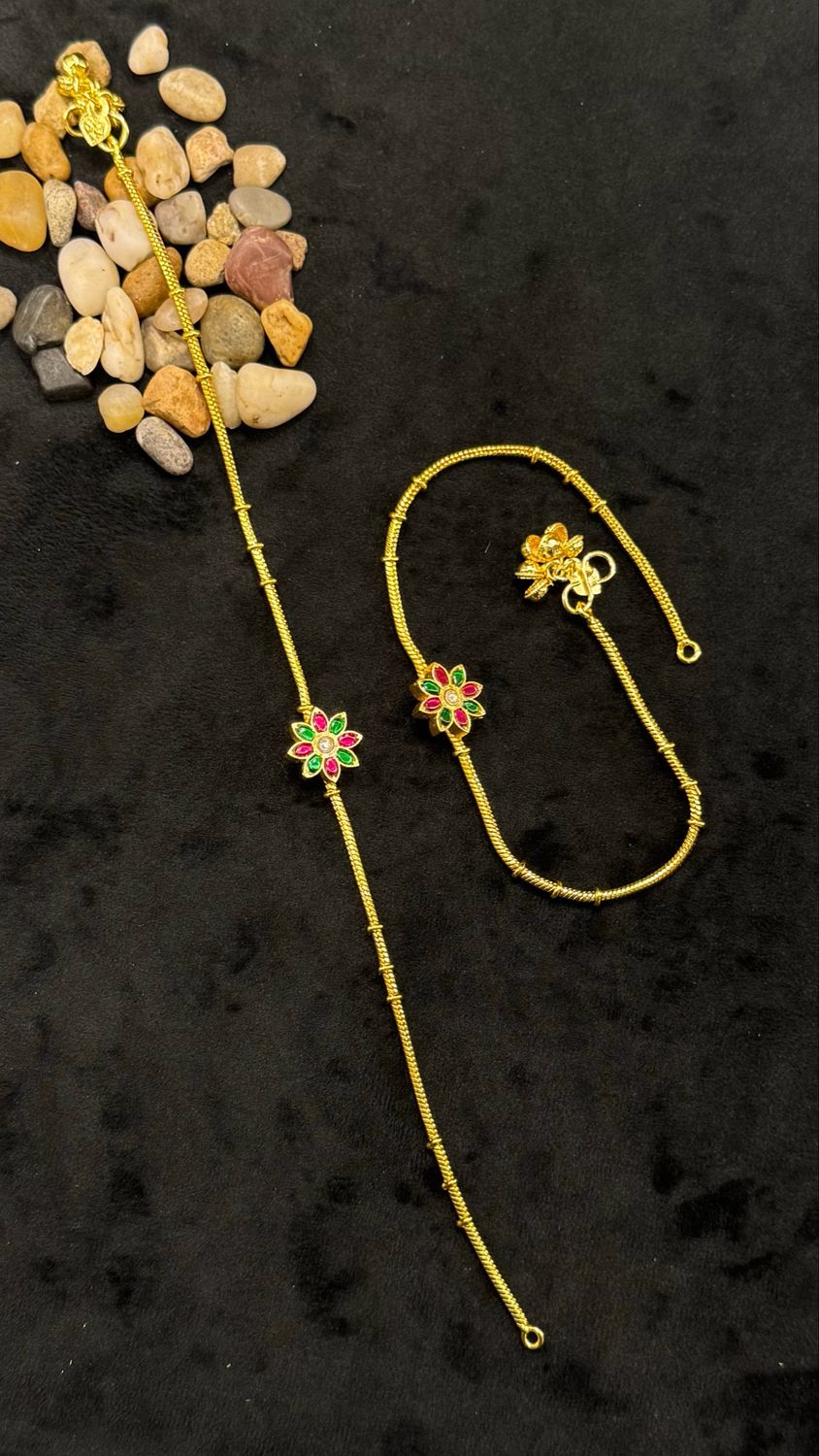 Jadau Anklets