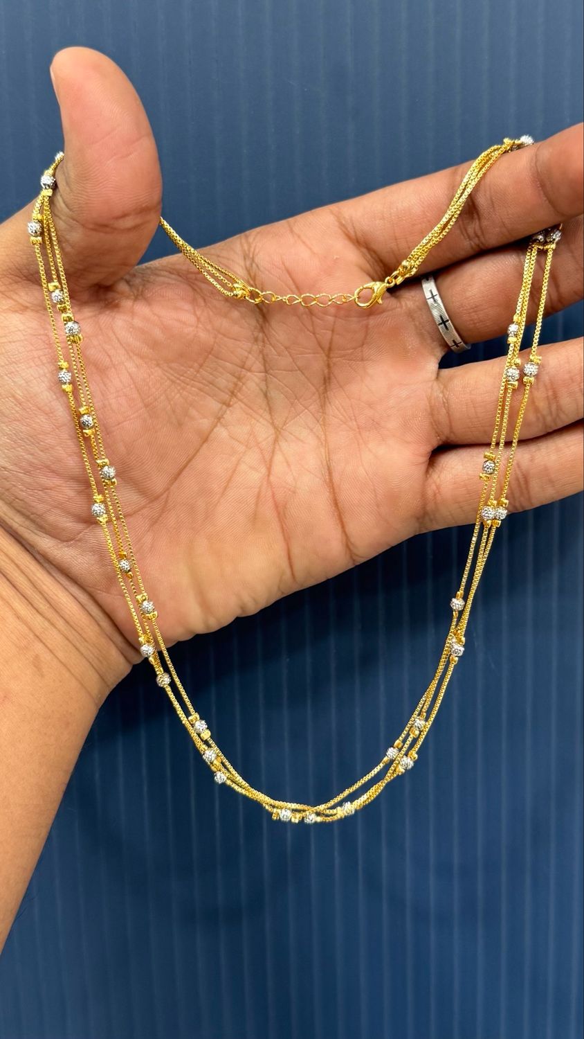 Rhodium Balls Chain