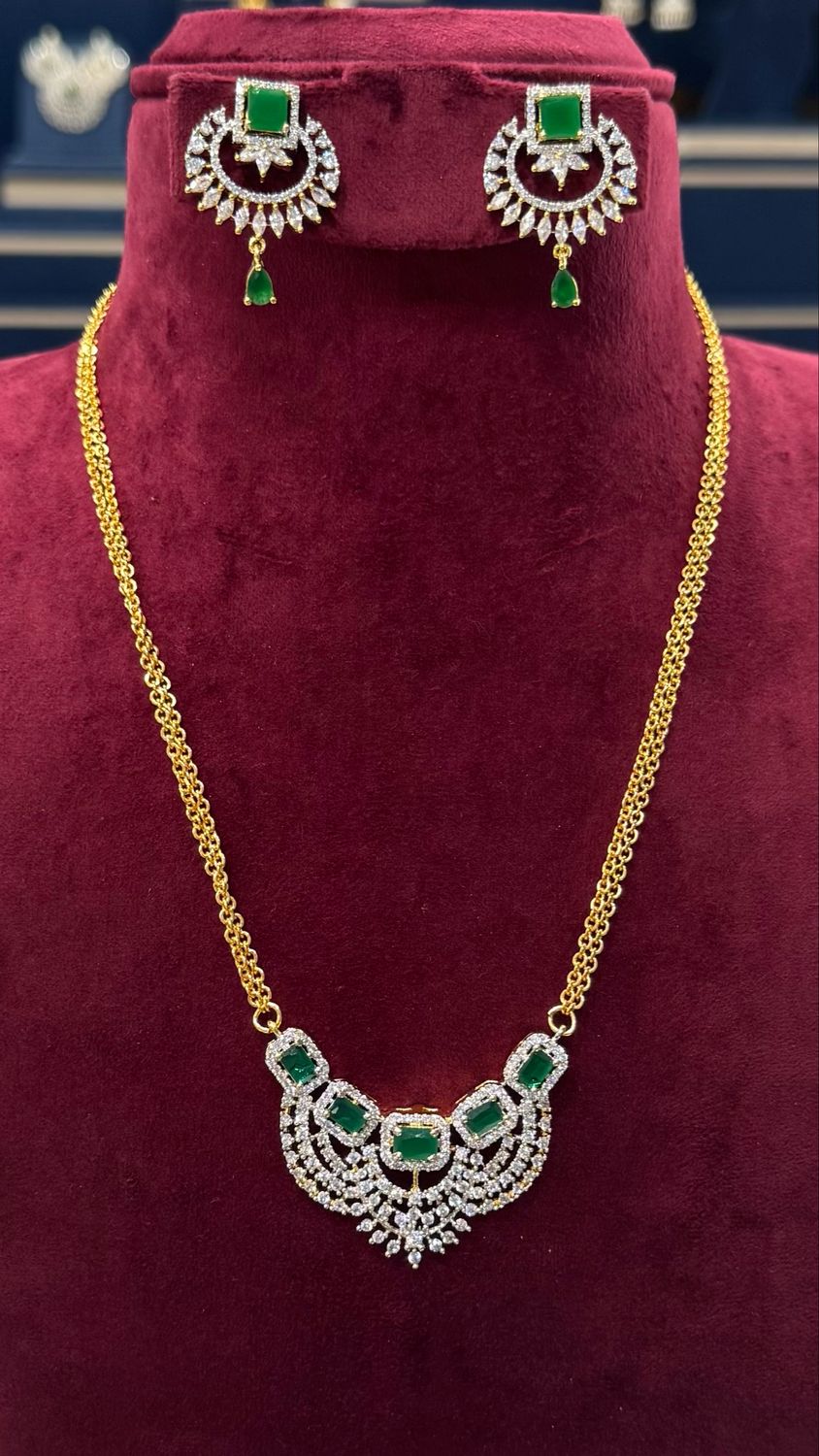 Simple GJ Locket Earrings Chain