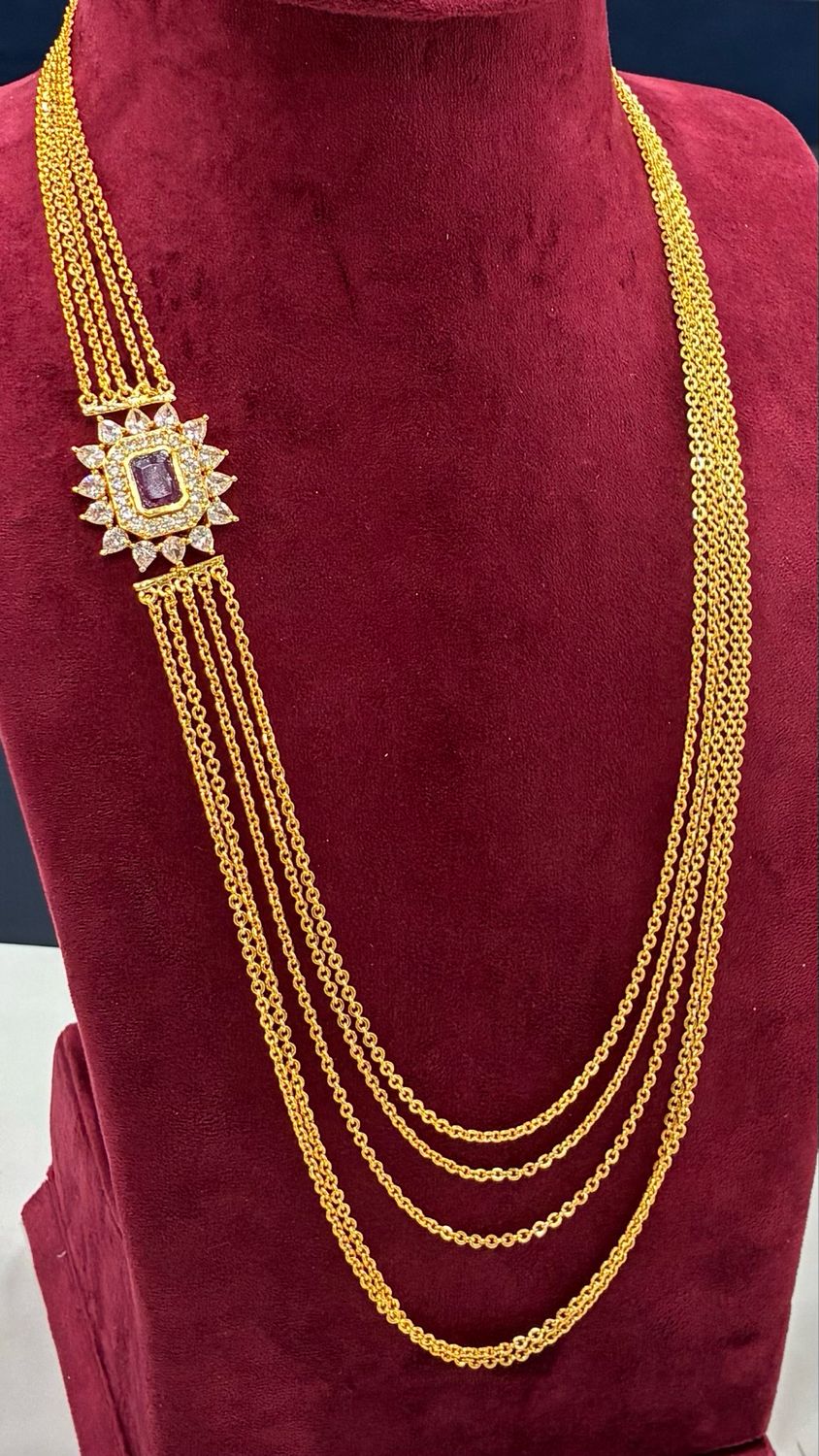 Side Locket Chandraharam Chain
