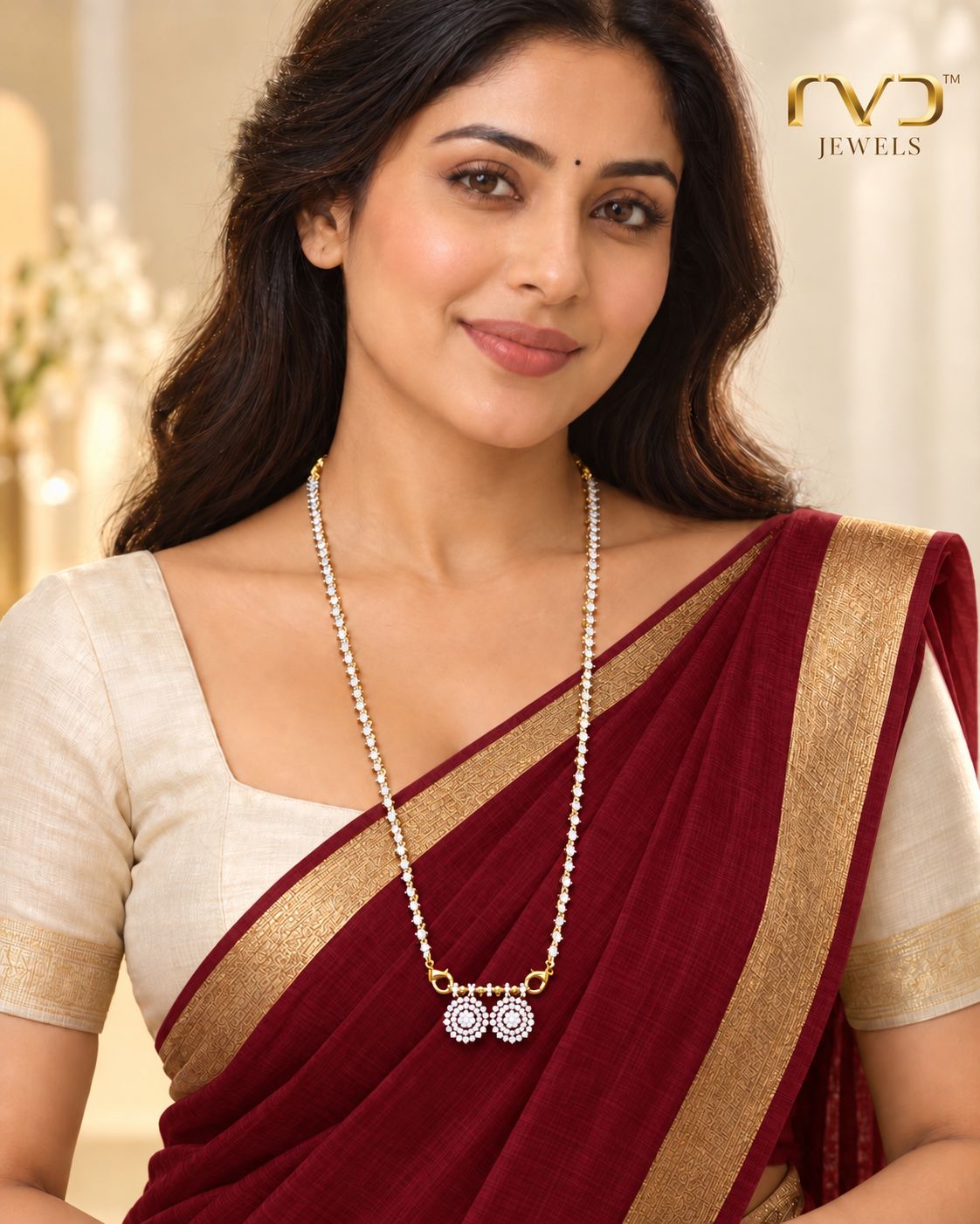 Diamond Thali Chain (With Broad Back Chain)