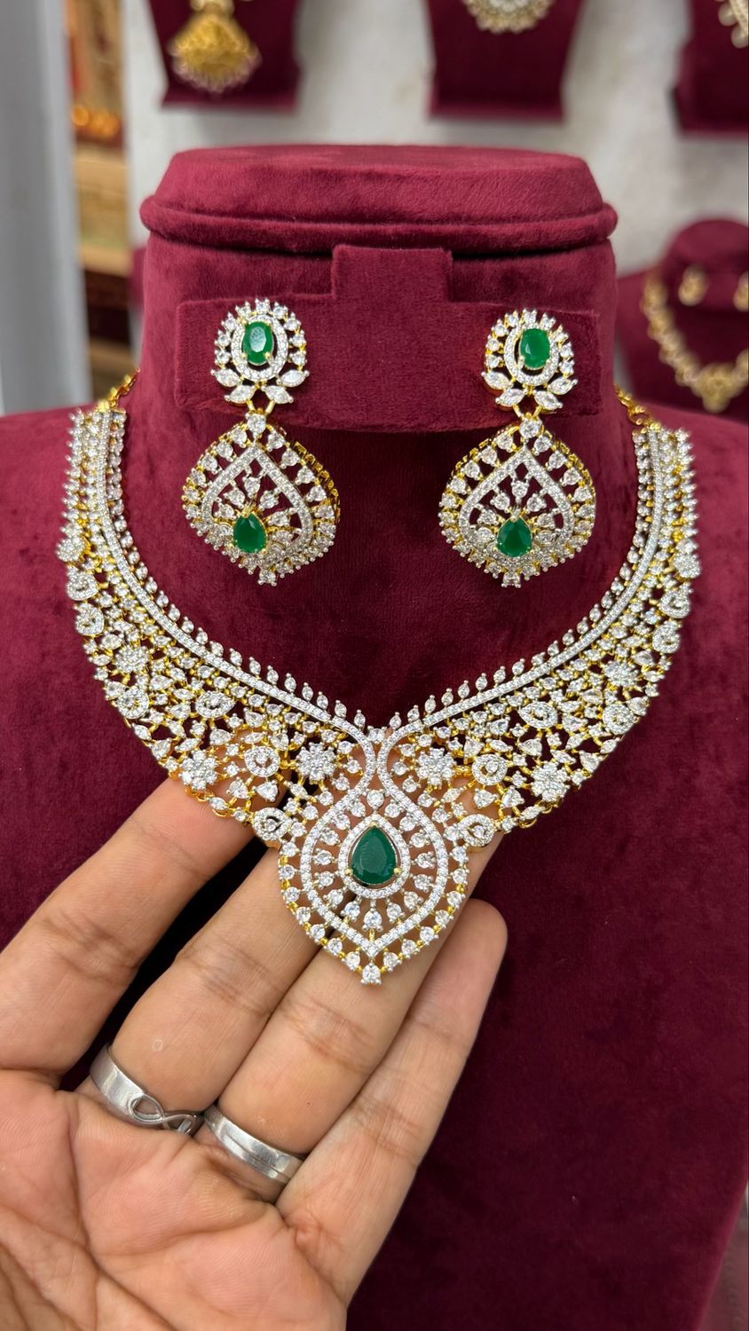 Diamond Look Premium Necklace Set