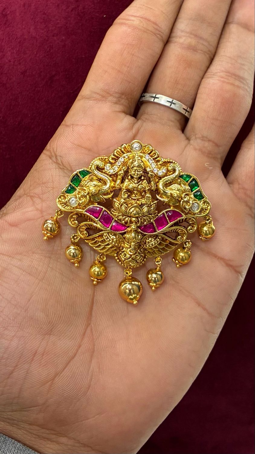 Premium Lakshmi Devi Jadau Locket
