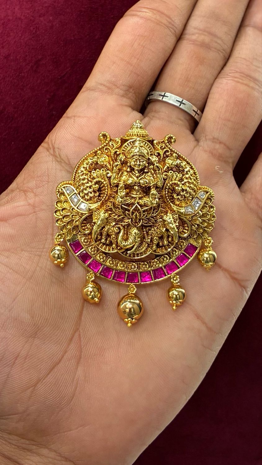 Premium Lakshmi Devi Jadau Locket