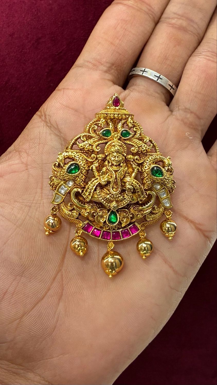 Premium Lakshmi Devi Jadau Locket