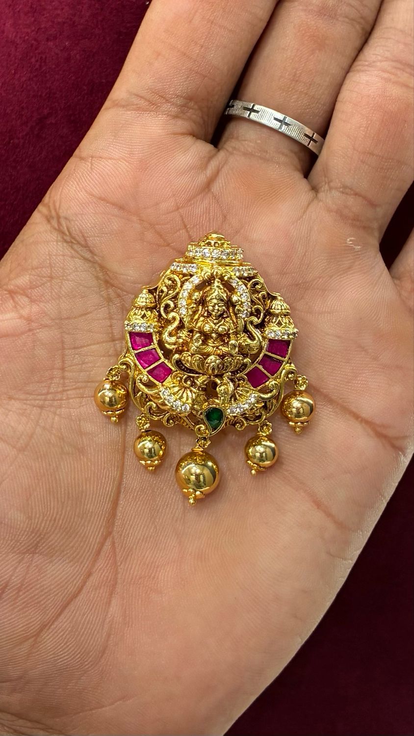 Premium Lakshmi Devi Jadau Locket