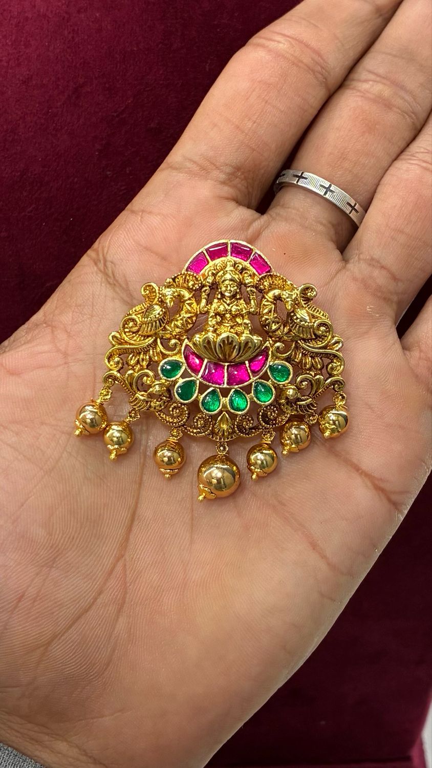 Premium Lakshmi Devi Jadau Locket