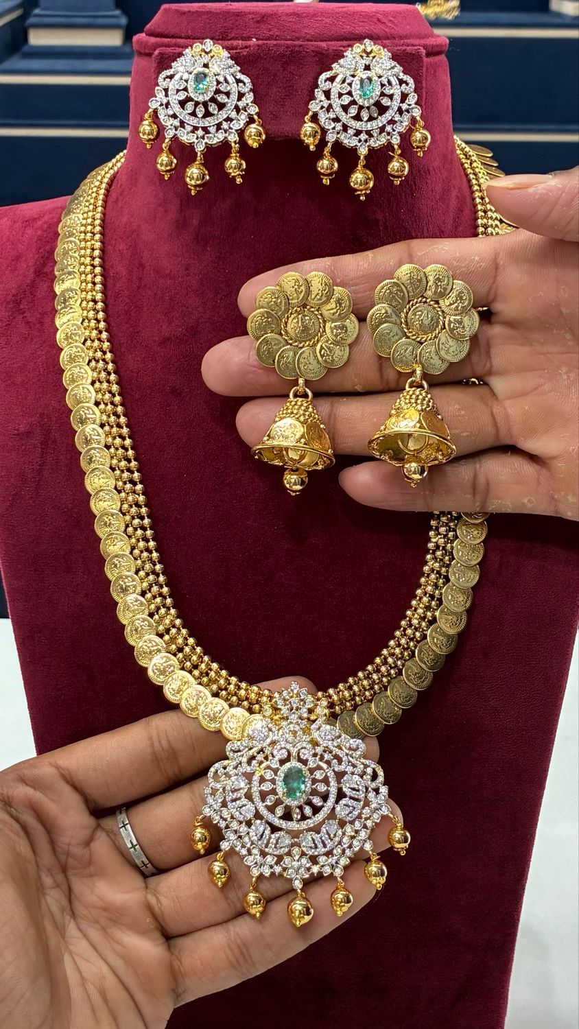 Kasu Haaram with Detachable GJ Locket Set