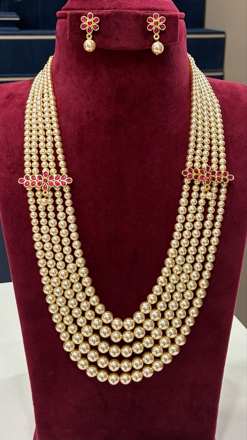Original Swarovski 5 Lines Pearls Set